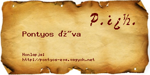 Pontyos Éva névjegykártya